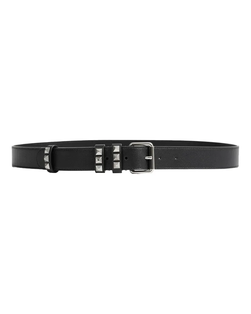Valentino Garavani Shiny Calfskin Flaneuse Belt Black