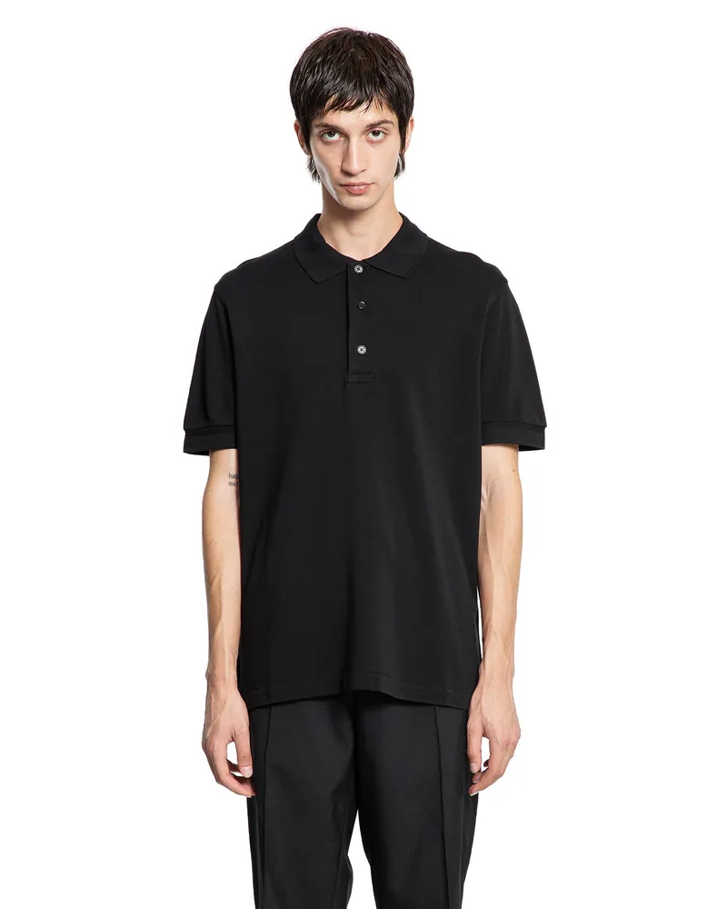 Tom Ford Lyocell Piqué Polo Shirt Black
