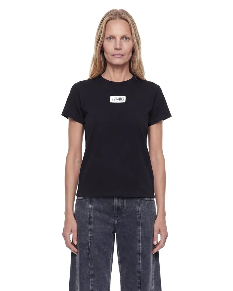 Maison Margiela Numeric Cotton Jersey T-shirt Black