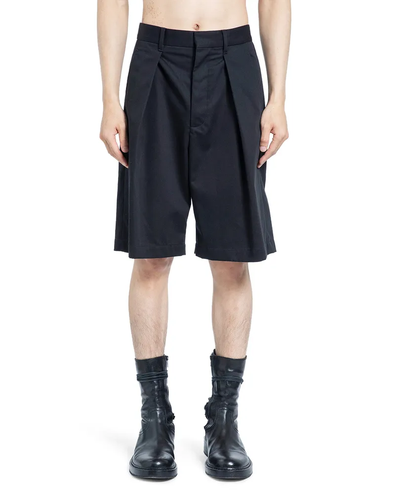 Ann Demeulemeester Noral Pleated Shorts Black