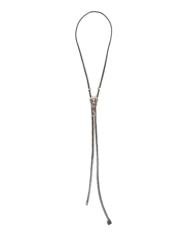 Balenciaga DIY Zip Necklace Silver