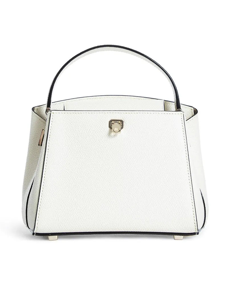 Valextra Brera Crossbody Micro Bag White
