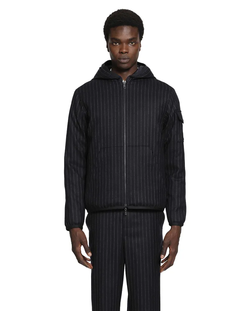 Moncler Ceze Reversible Hooded Short Jacket Blue