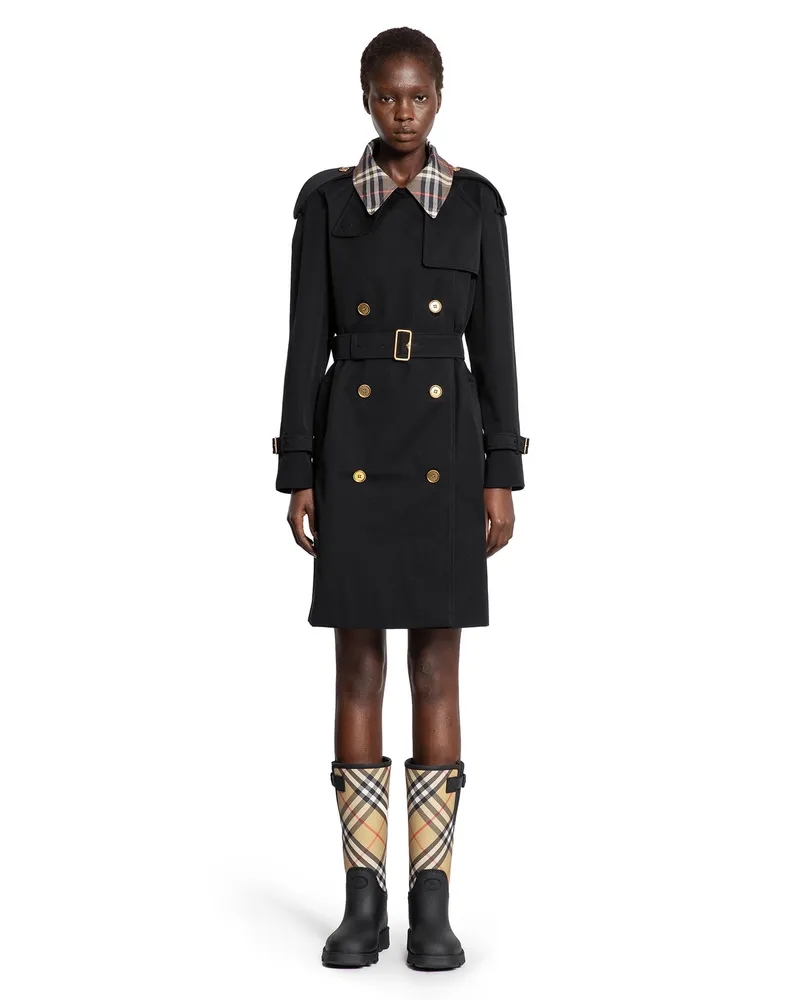 Burberry Mid-length Castleford Trench Coat Black