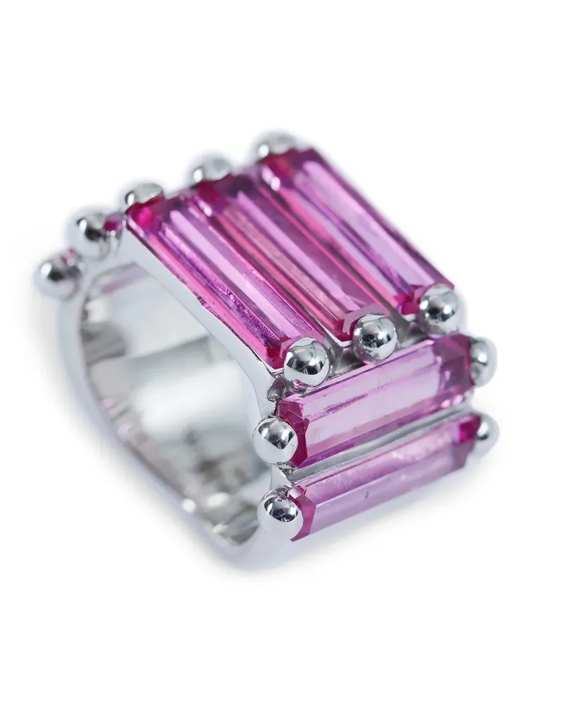 Alan Crocetti Crystallised Armour Ring Silver