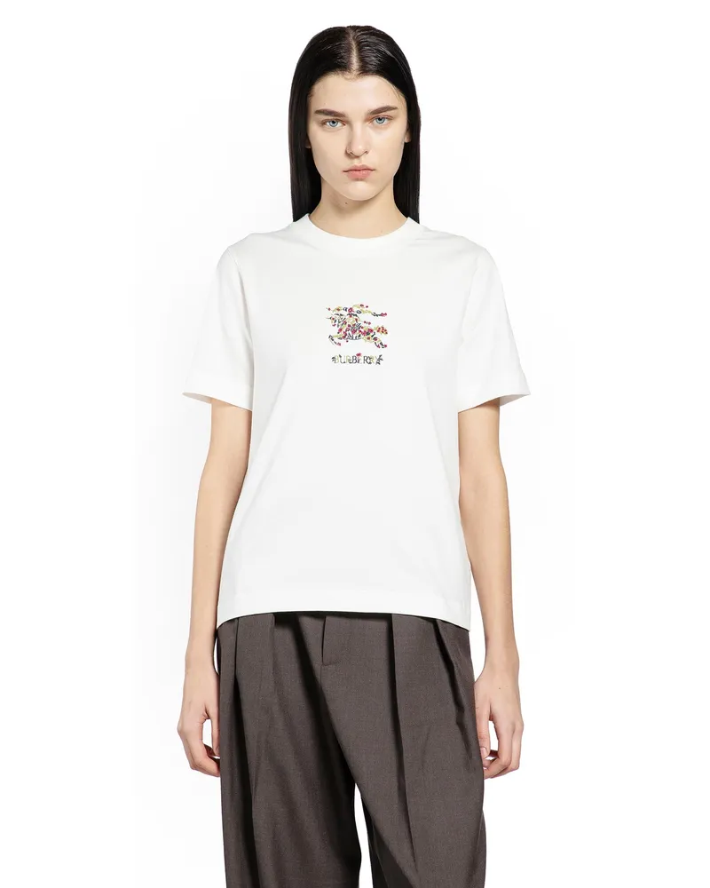 Burberry Floral Equestrian Knight T-Shirt White