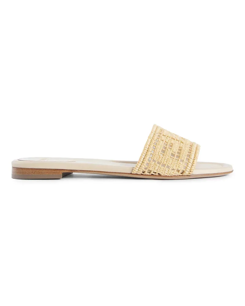 Fendi Sunshine FF Mesh Slides Beige