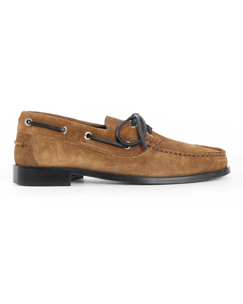 aeyde Harris Suede Loafers Brown