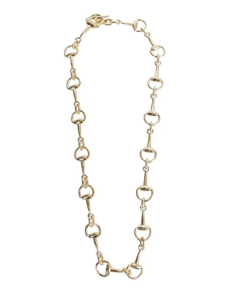 Gucci Horsebit Lariat Necklace Gold