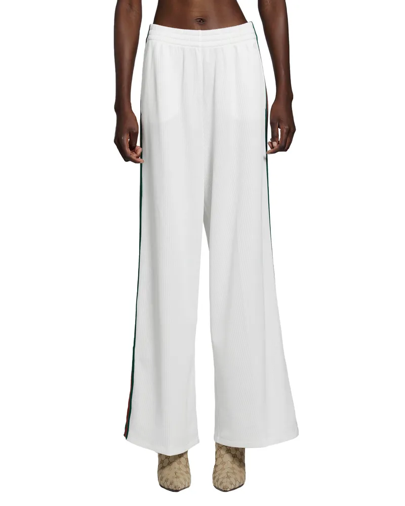 Gucci Cotton Rib Jersey Sweatpants White