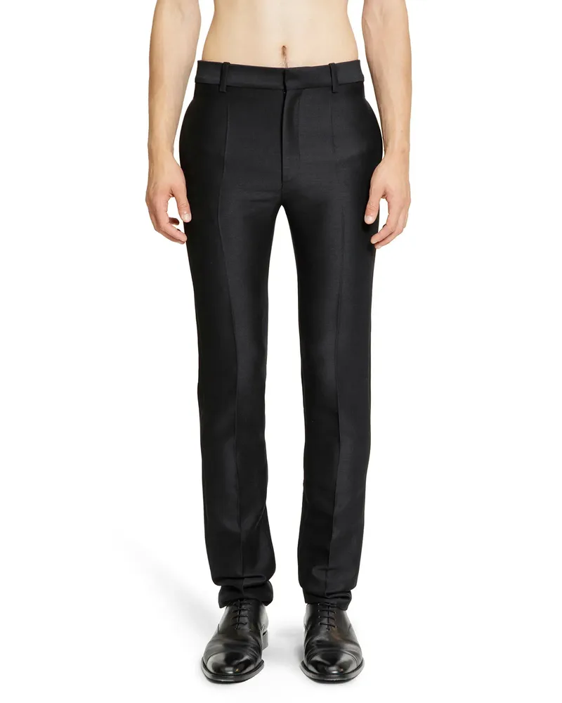 Loewe Pantaloni su Misura in Lana e Seta Black