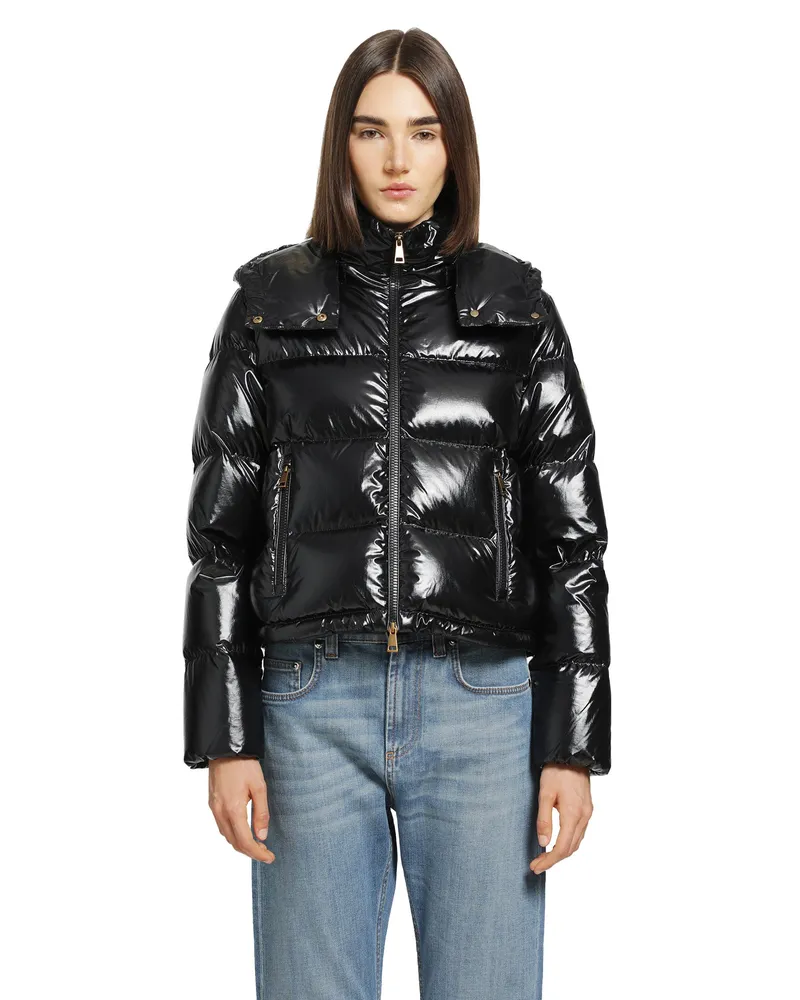 Moncler Niveole Short Down Jacket Black