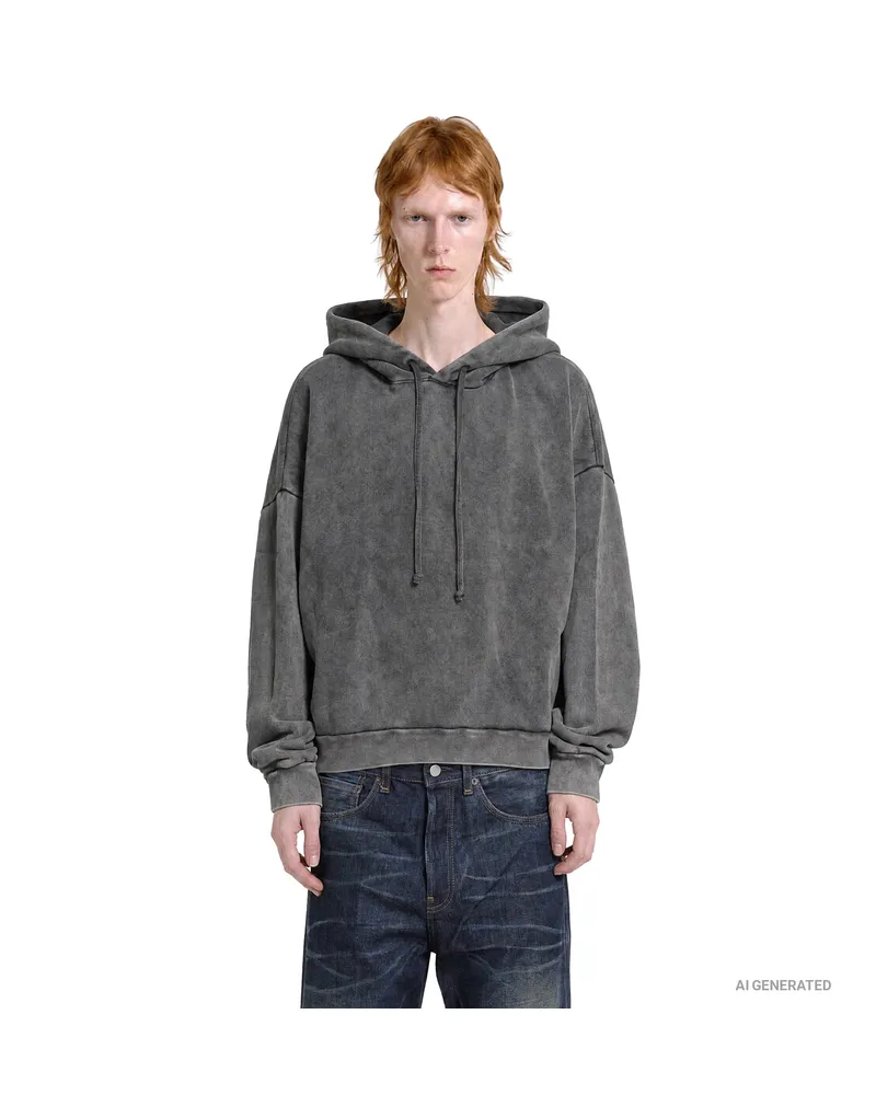 Acne Studios Rubber Stamp Logo Hoodie Black