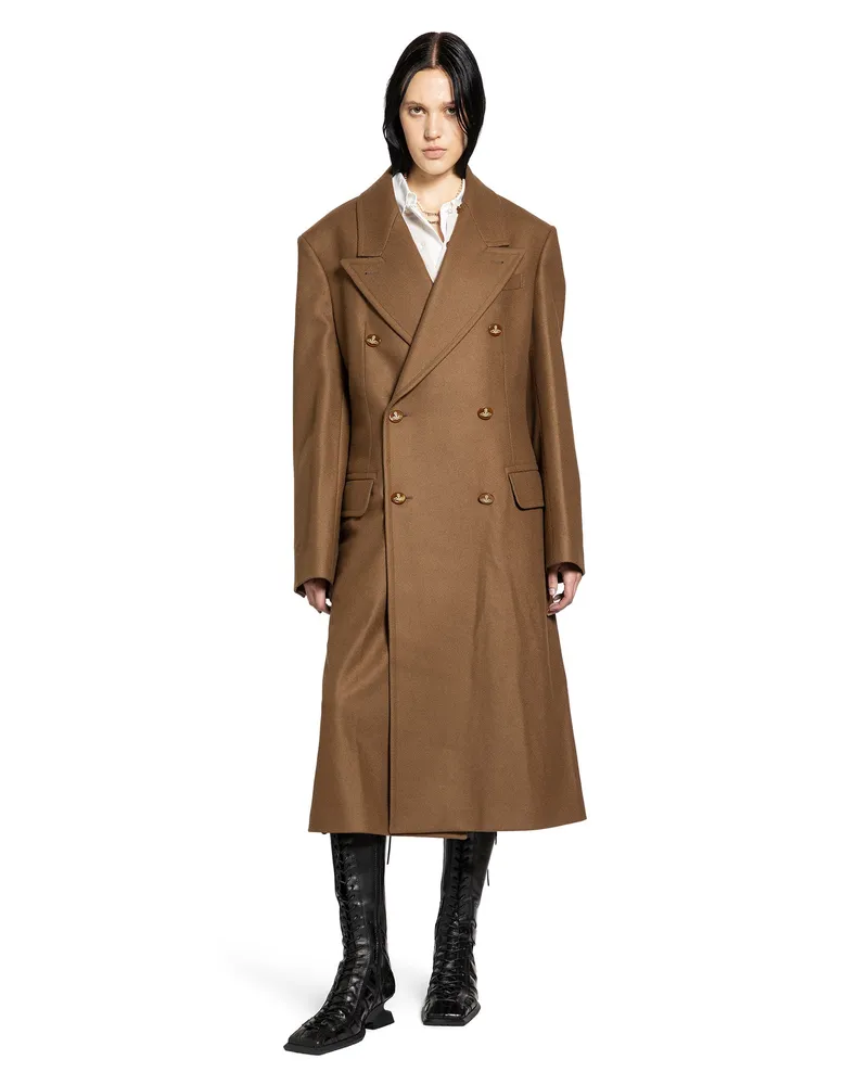 Vivienne Westwood Winston Wool Coat Brown