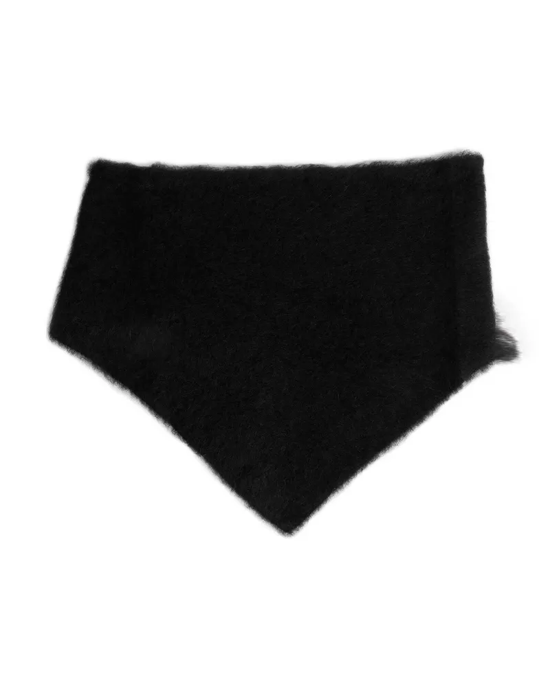 Uma Wang Triangle Brushed Scarf Black