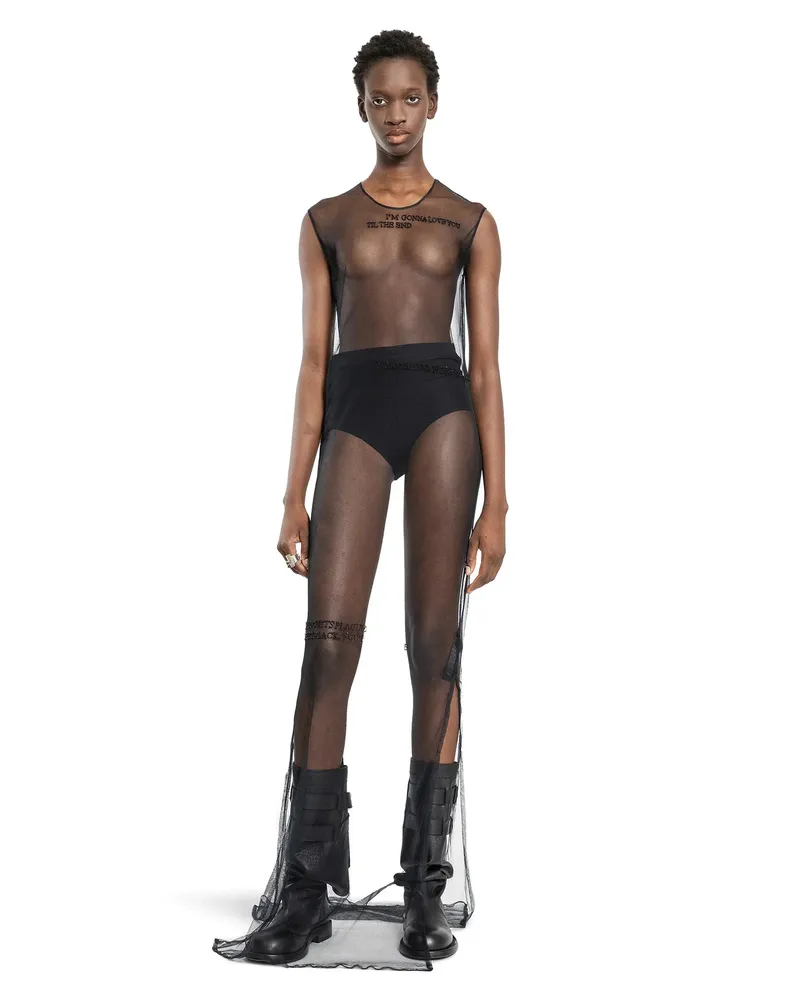 Ann Demeulemeester Abito in tulle senza maniche ''Till The End'' di Seda Black