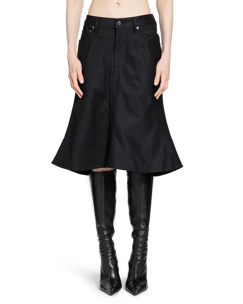 Balenciaga Godet Mini Skirt Black