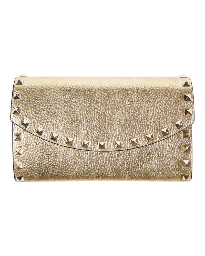 Valentino Garavani Rockstud Chain Wallet Gold