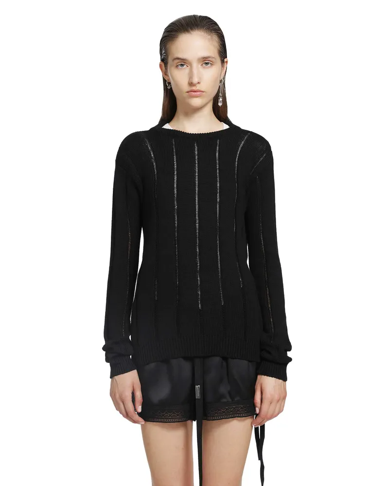 Ann Demeulemeester Nese Open Back Sweater Black