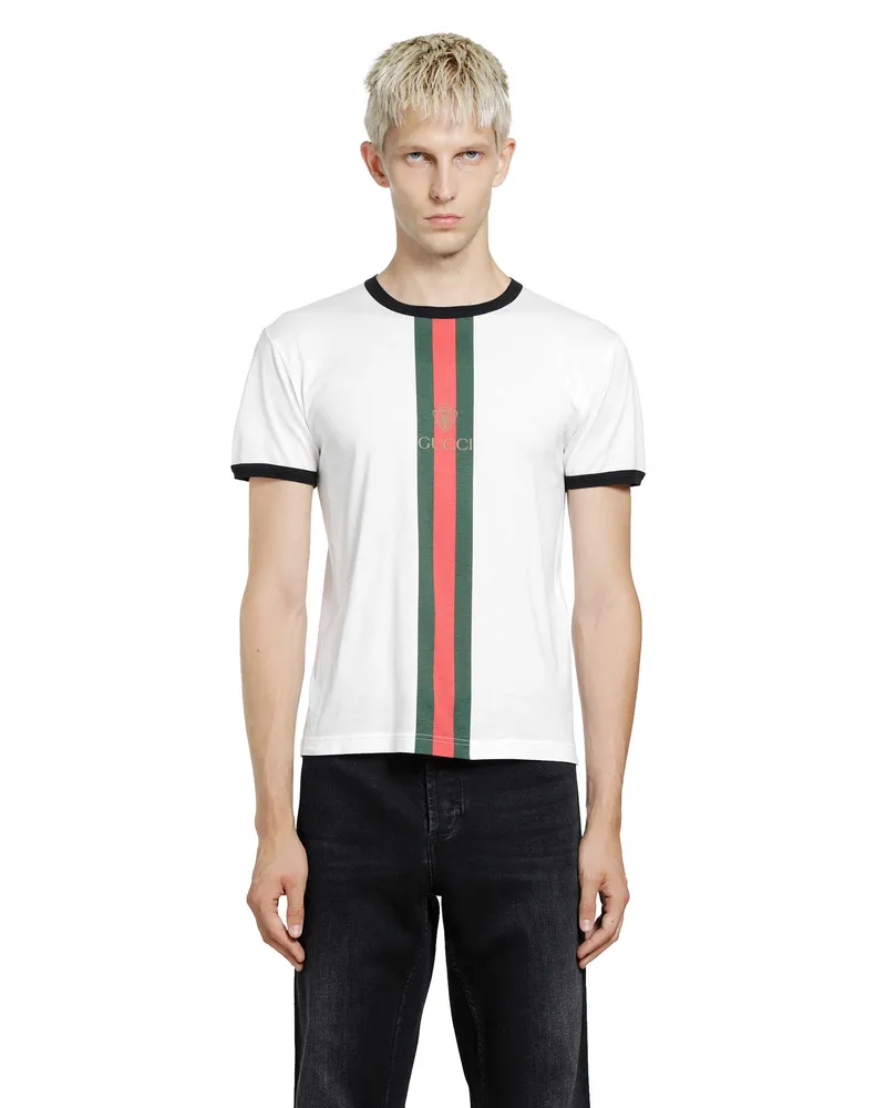 Gucci Web and Crest T-Shirt White
