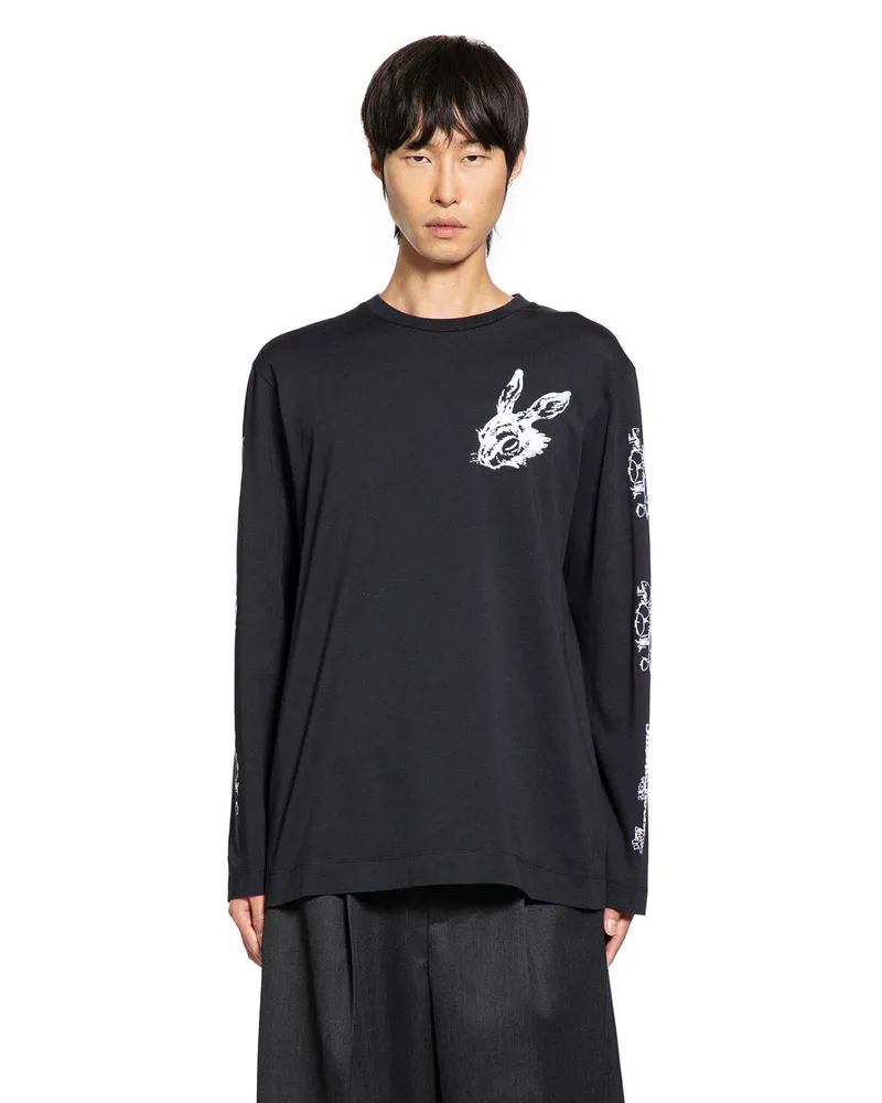Simone Rocha Tortoise and Hare Long Sleeve T-Shirt Black