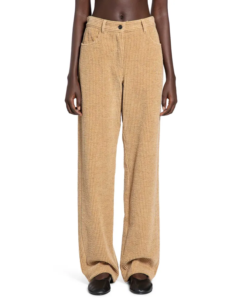 The Row Clair Pants in Corduroy Beige