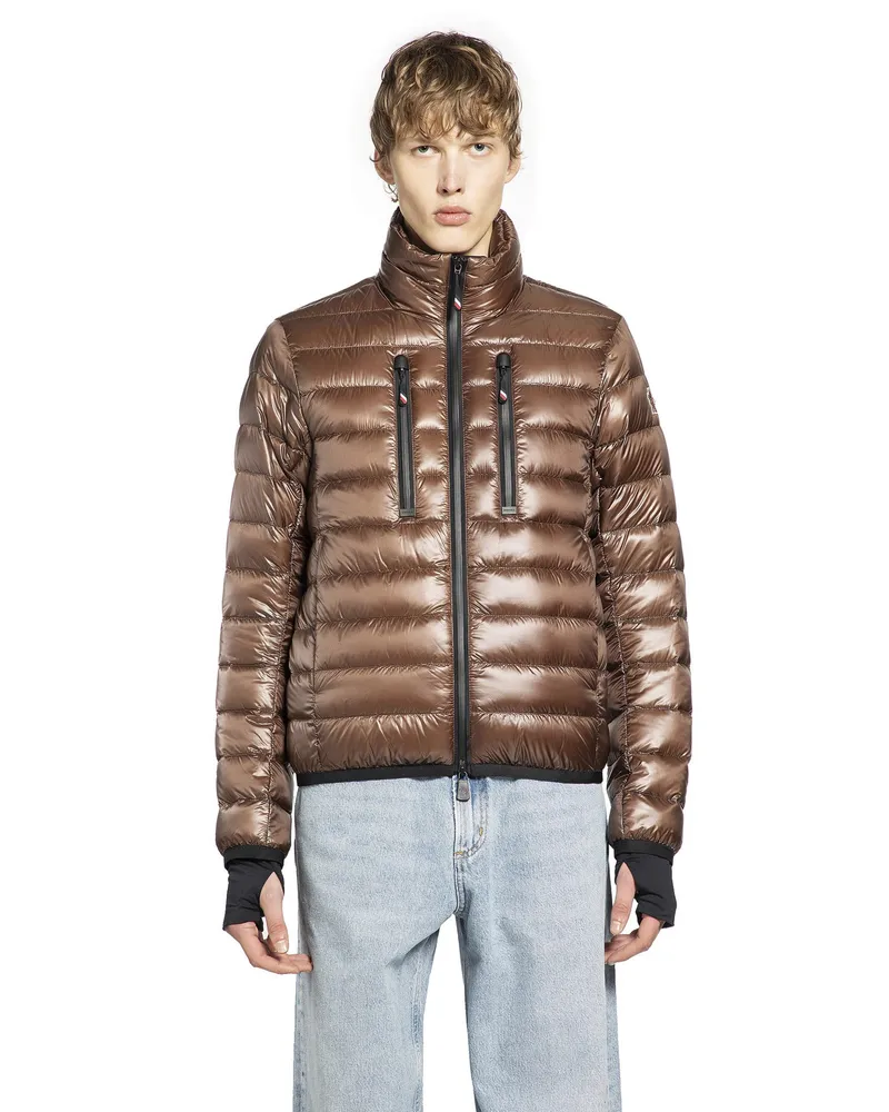 Moncler Hers Packable Down Ski Jacket Brown