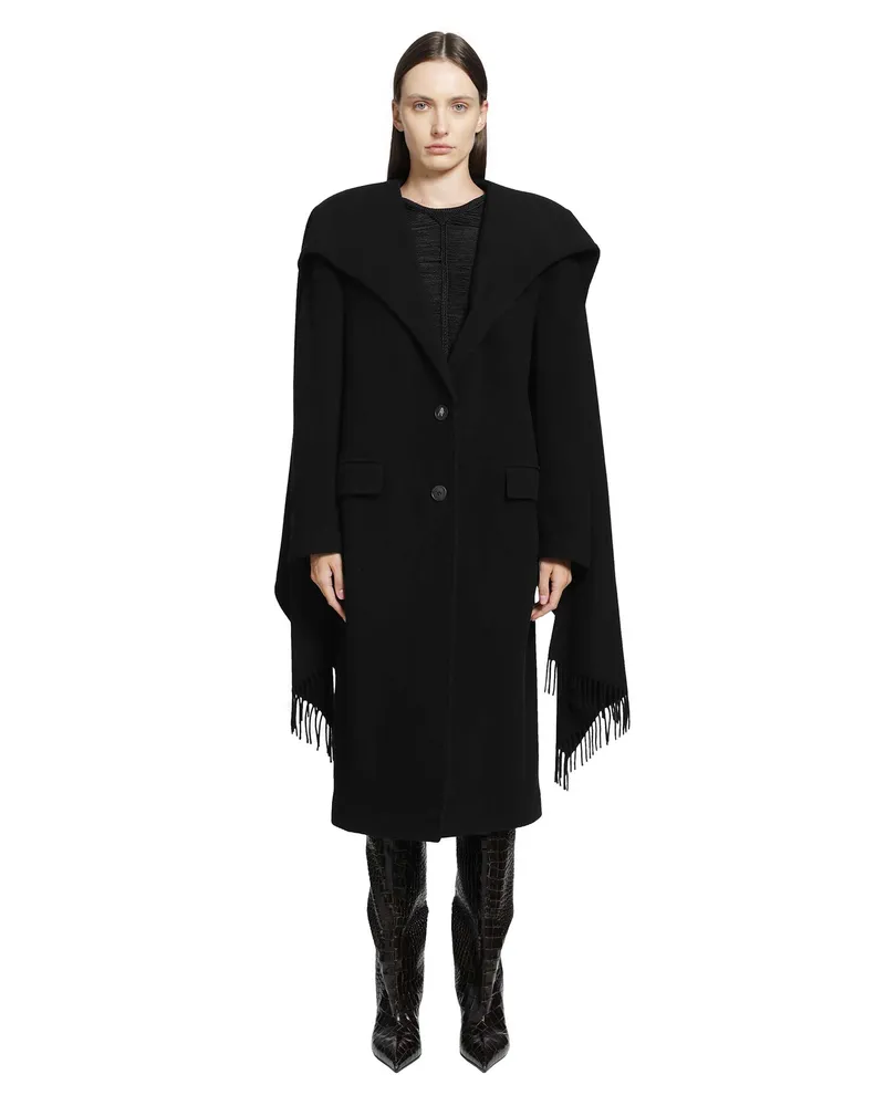 ATTICO Long Coat Black