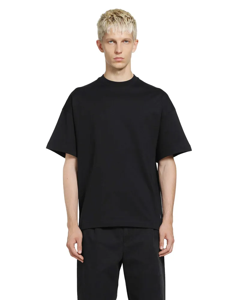Jil Sander Vertical  Cotton T-Shirt Black