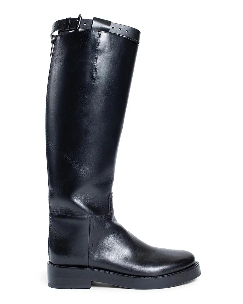 Ann Demeulemeester Stan Riding Boots in Maine Lux Black