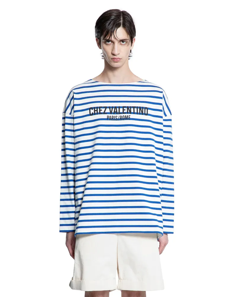 Valentino Garavani MAN BLUE T-SHIRTS & TANK TOPS Blue