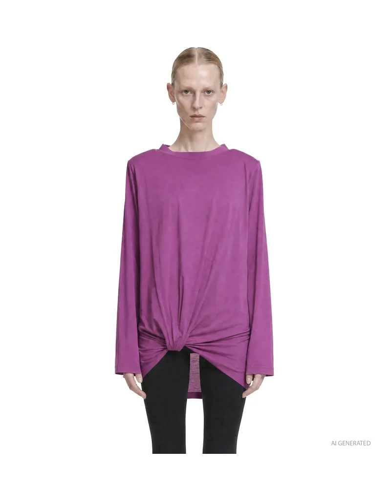 Balenciaga Tucked Long Sleeev t-shirt Purple