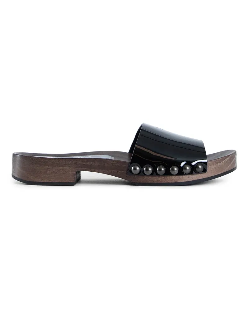 Miu Miu Patent Leather Clogs Black