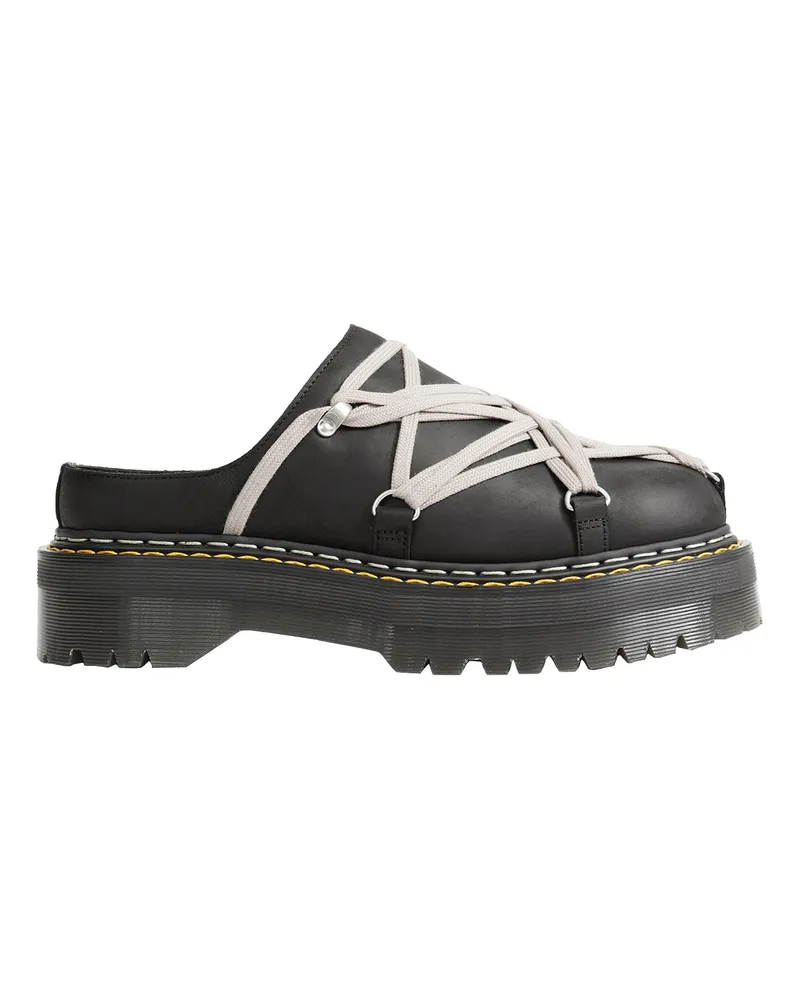 Rick Owens Dr. Martens x  Quad Sole Megalace Mules Black