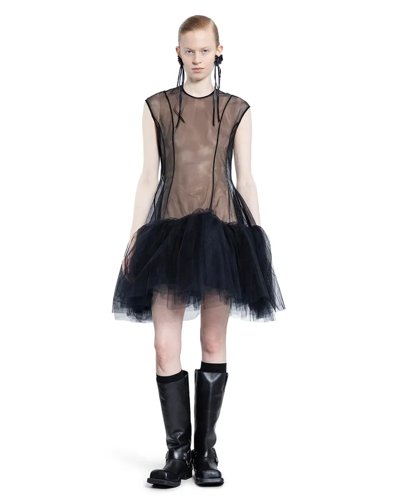 Simone Rocha Abito Tutu da Balletto Senza Maniche Black