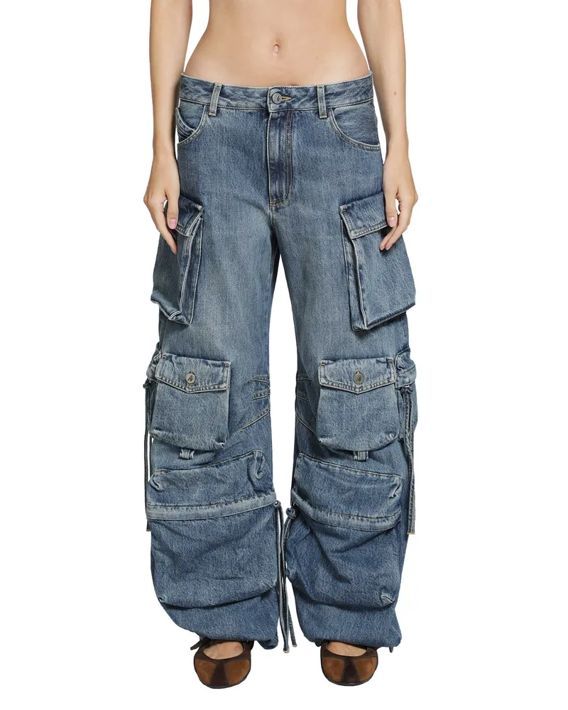 ATTICO Fern Cargo Jeans Blue