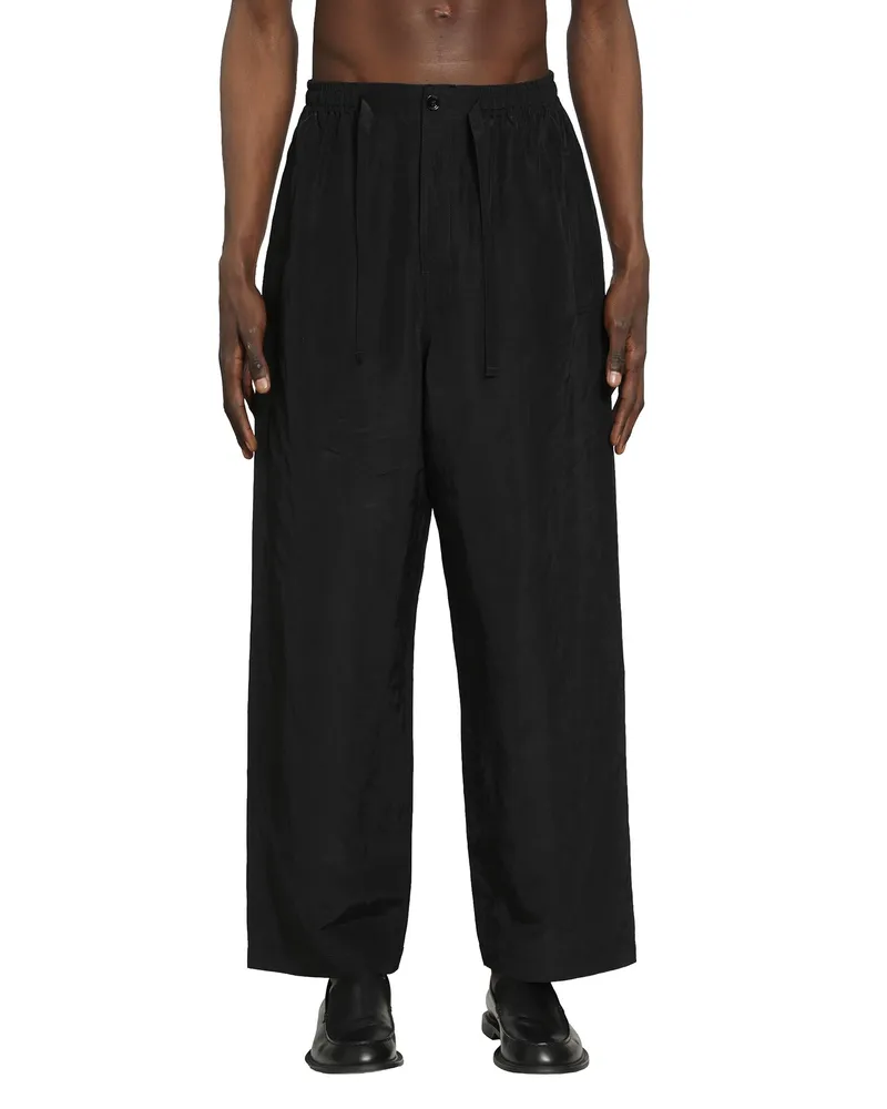 Christophe Lemaire Linen Viscose Pyjama Pants Black