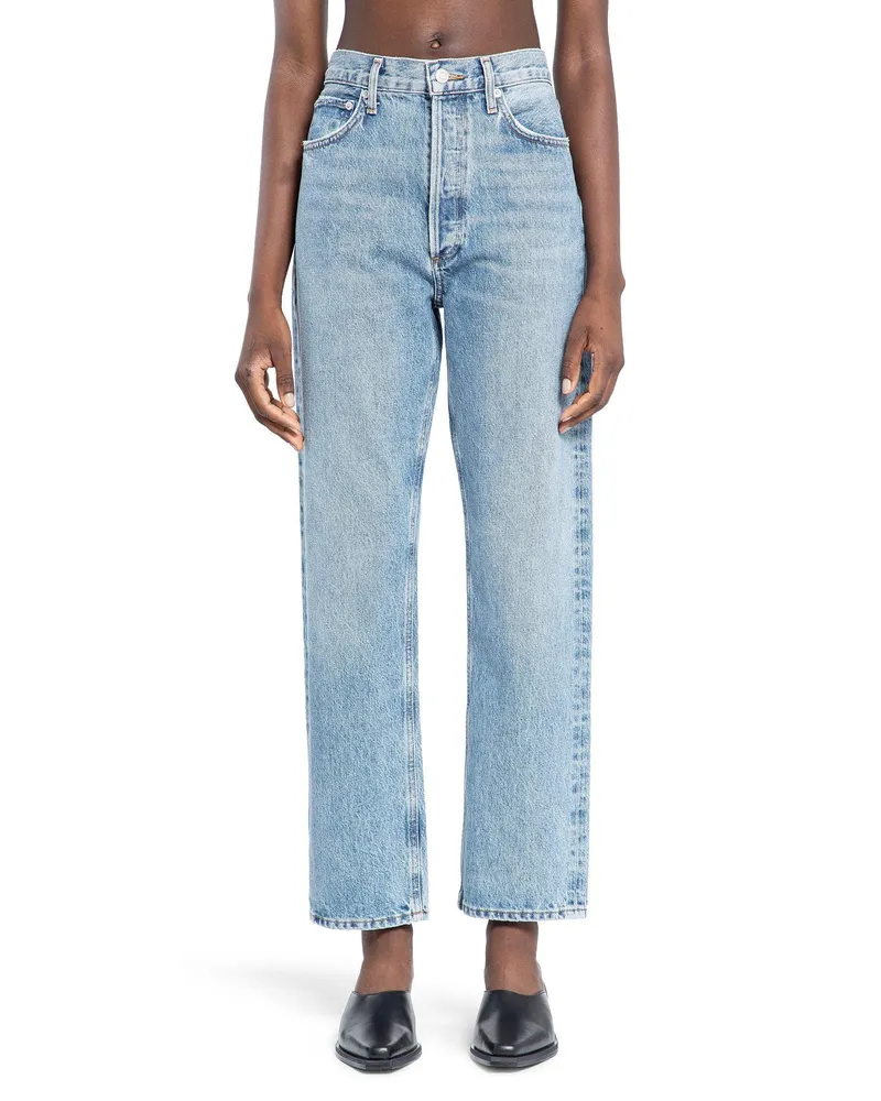 AGOLDE Jeans a vita alta con pinces degli anni '90 Blue