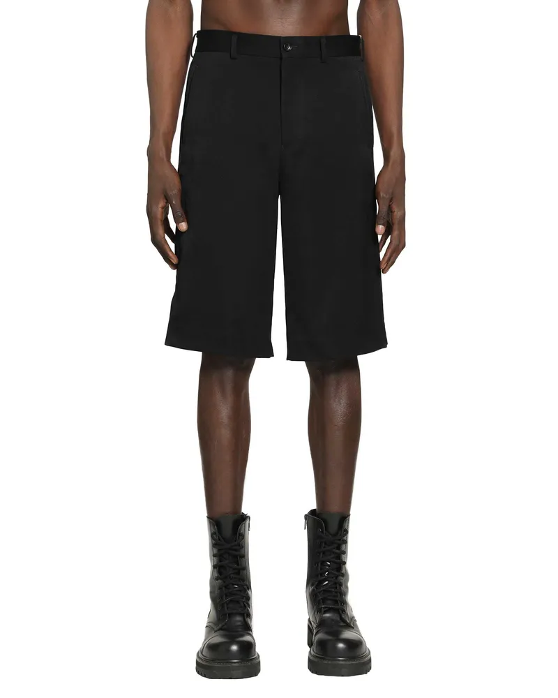 Comme des Garçons Zip-Detailed Tailored Shorts Black