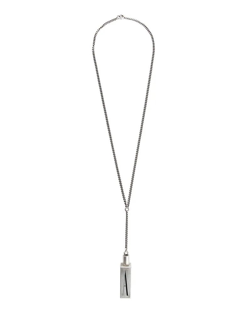 Ann Demeulemeester Paulu Perfume Pendant Necklace Silver