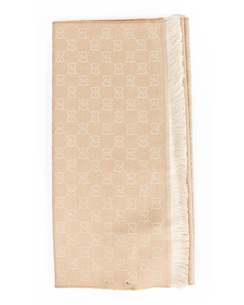 Gucci GG Wool Scarf Beige