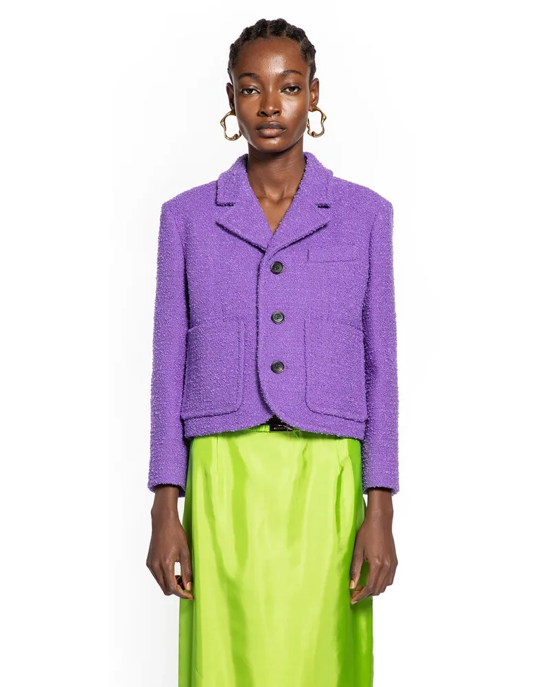 Gucci Bouclé Blazer Purple