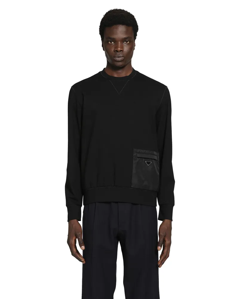 Prada Technical Fabric Sweatshirt Black
