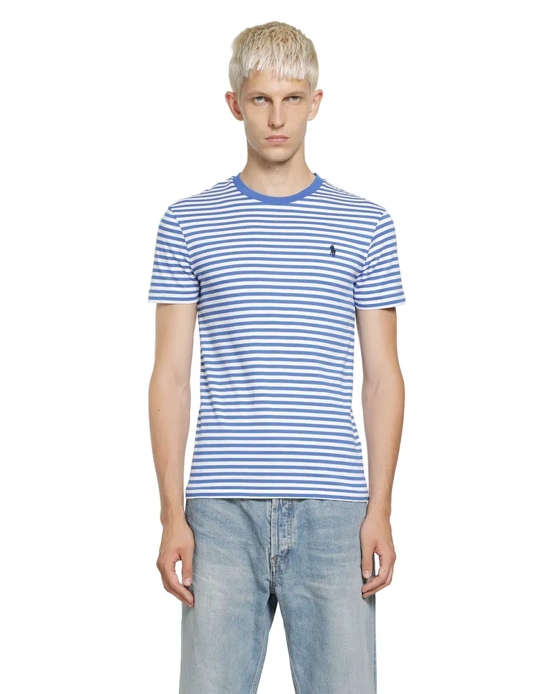 Ralph Lauren Custom Slim Fit Striped T-Shirt Blue