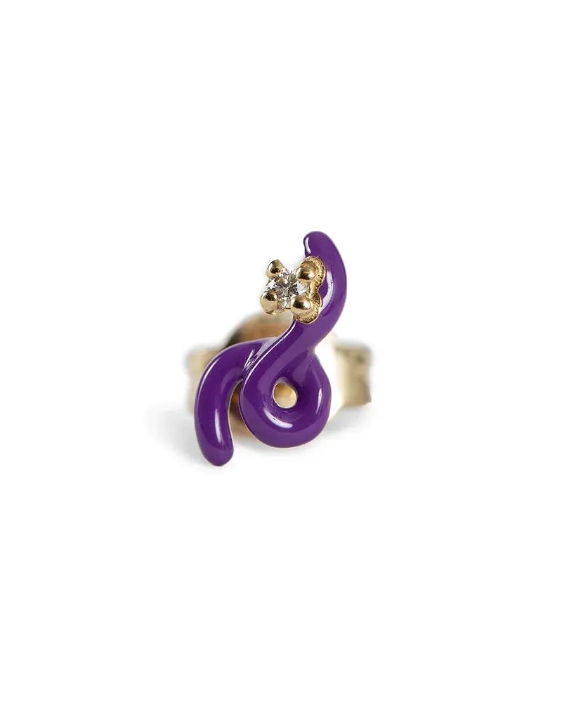 Bea Bongiasca Mini Loop Singolo Orecchino Purple
