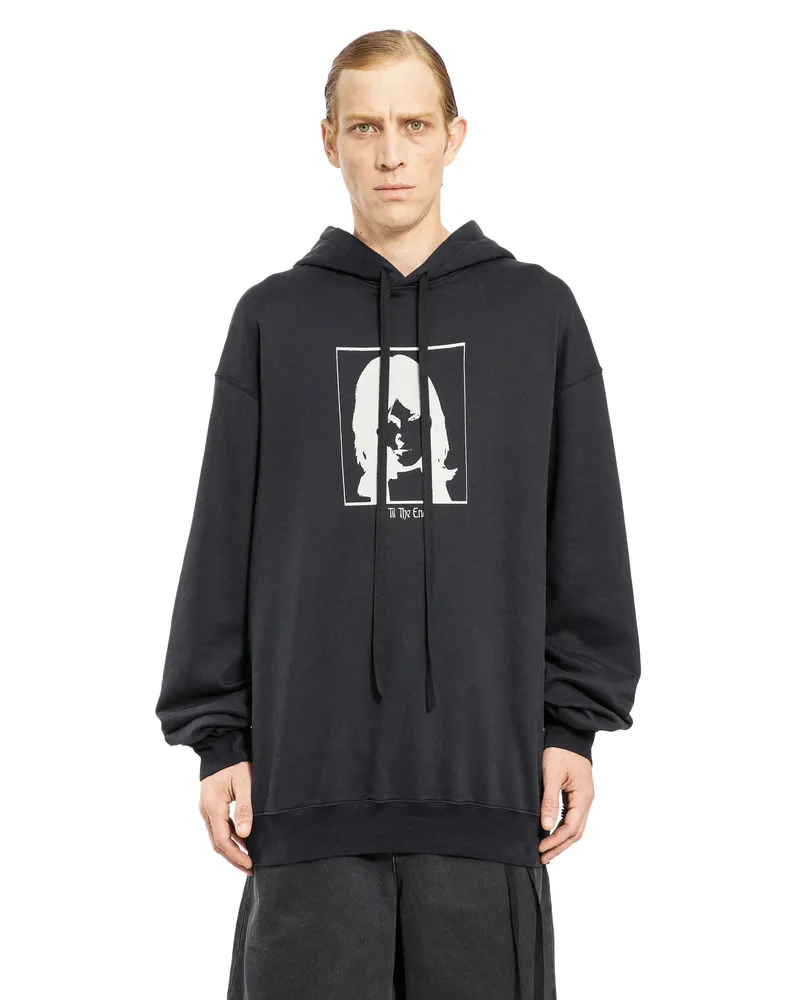 Ann Demeulemeester Ollie ''Till The End'' High-Comfort Hoodie Black