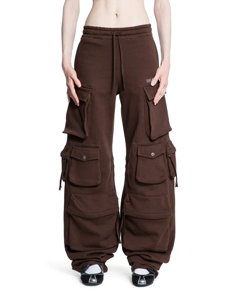 ATTICO Long Cargo Pants Brown