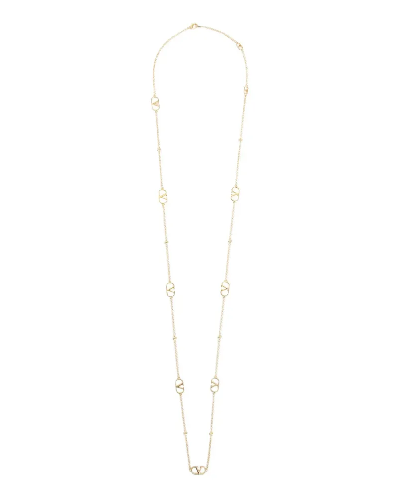 Valentino Garavani Collana in metallo Vlogo Signature Gold