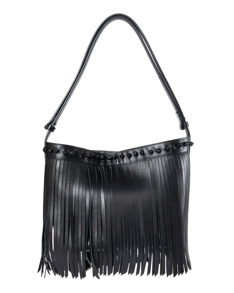 Ann Demeulemeester Arsa Fringed Small Shoulder Bag Black