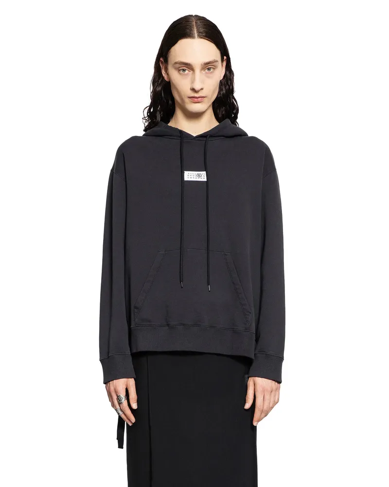 Maison Margiela Hooded sweatshirt with logo Black